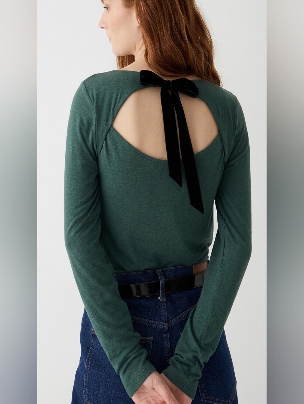 J. Crew Formknit Longsleeves Open back Shirt